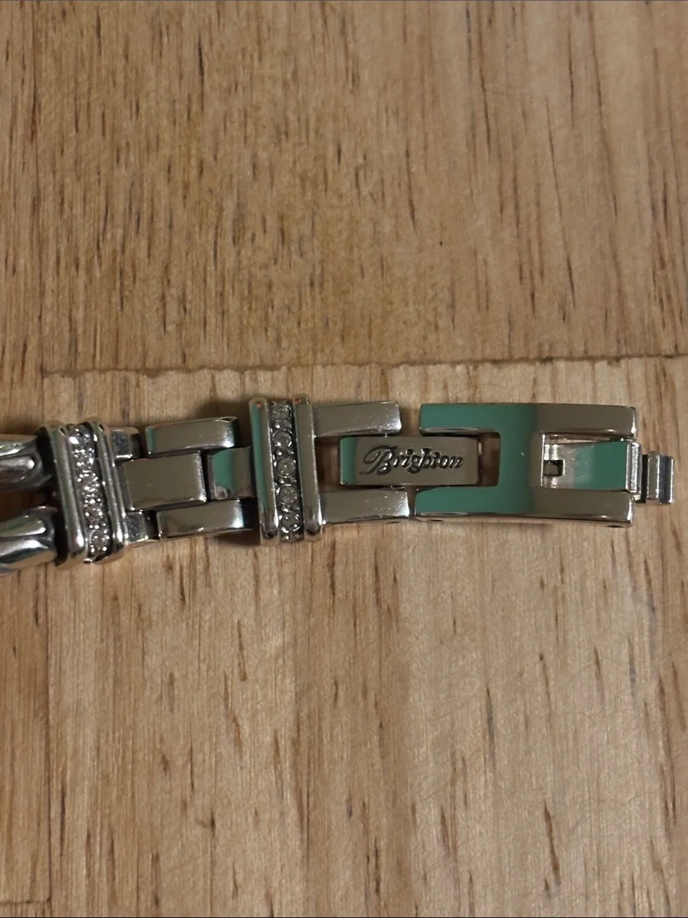 Brighton Silver-Tone Braided Crystal Smartwatch Strap Adapters